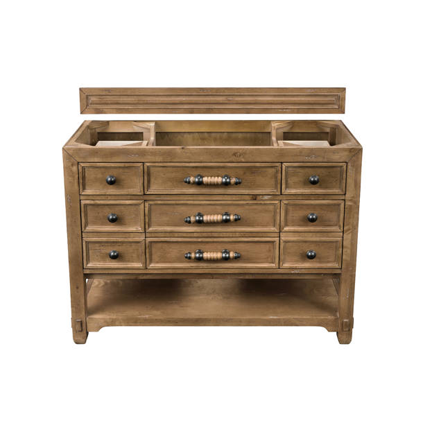 Bayou Breeze Gowins 34" Single Bathroom Vanity Base Only in Honey Alder